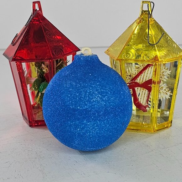 Vintage Jewelbrite Lantern Soldier In Ball Ornaments Set - Picture 2 of 6